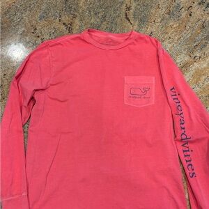 Vineyard Vines Men's Coral Long Sleeve Shirt